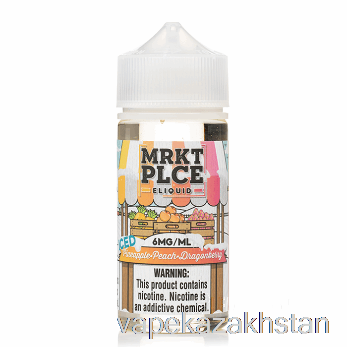 Vape Kazakhstan Ice Pineapple Peach Dragonberry - MRKT PLCE - 100mL 3mg